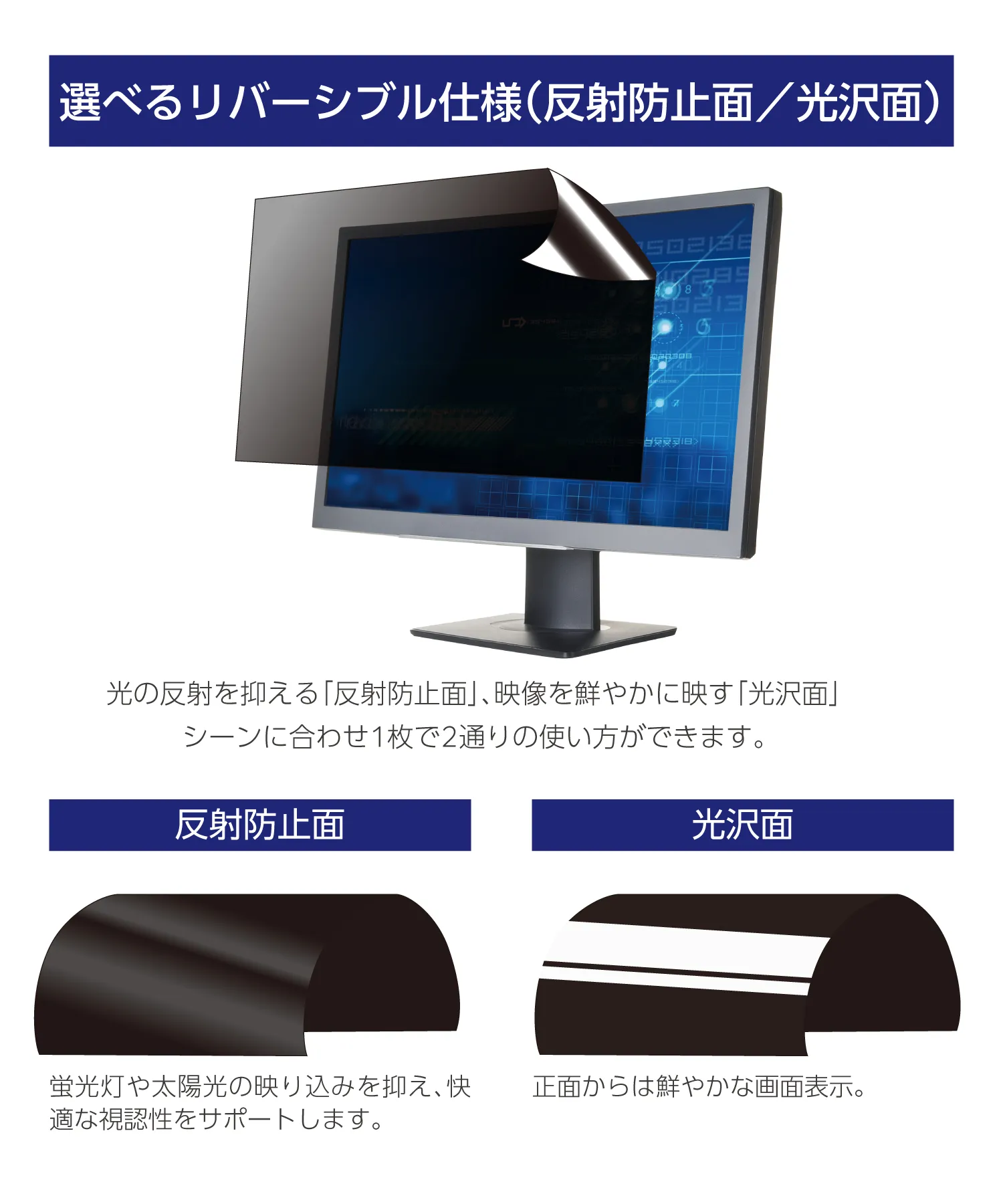 選べるリバーシブル仕様